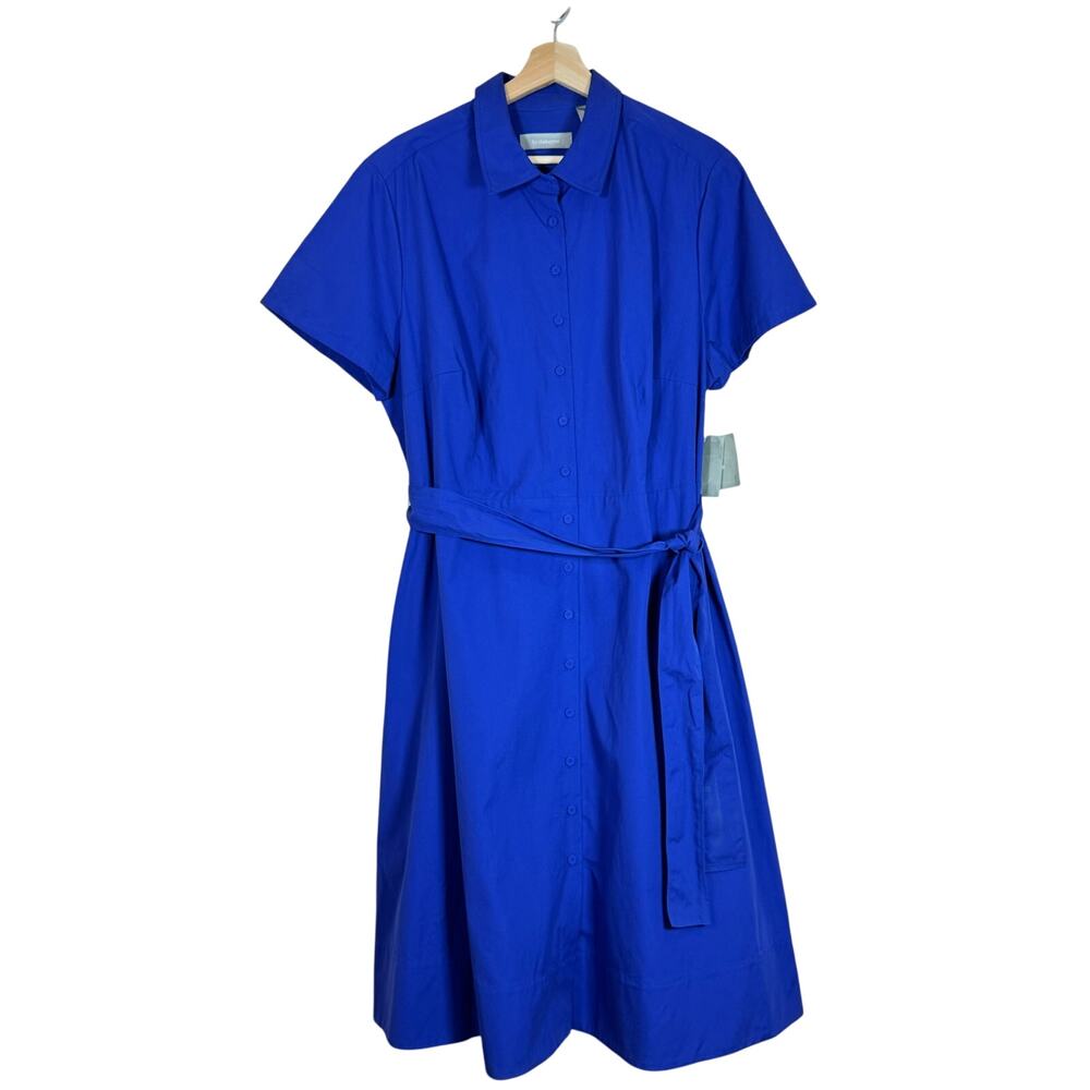 Elegant Blue Shirt Dress